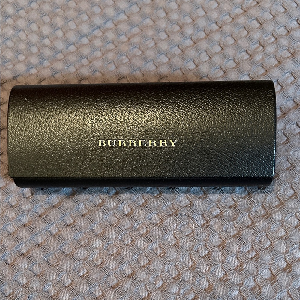 Burberry Black Leather Eyeglass Case
